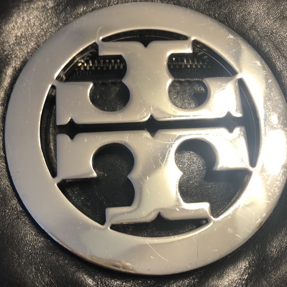 Black Tory Burch Clutch Crossbody Silver & Black - Picture 9 of 9